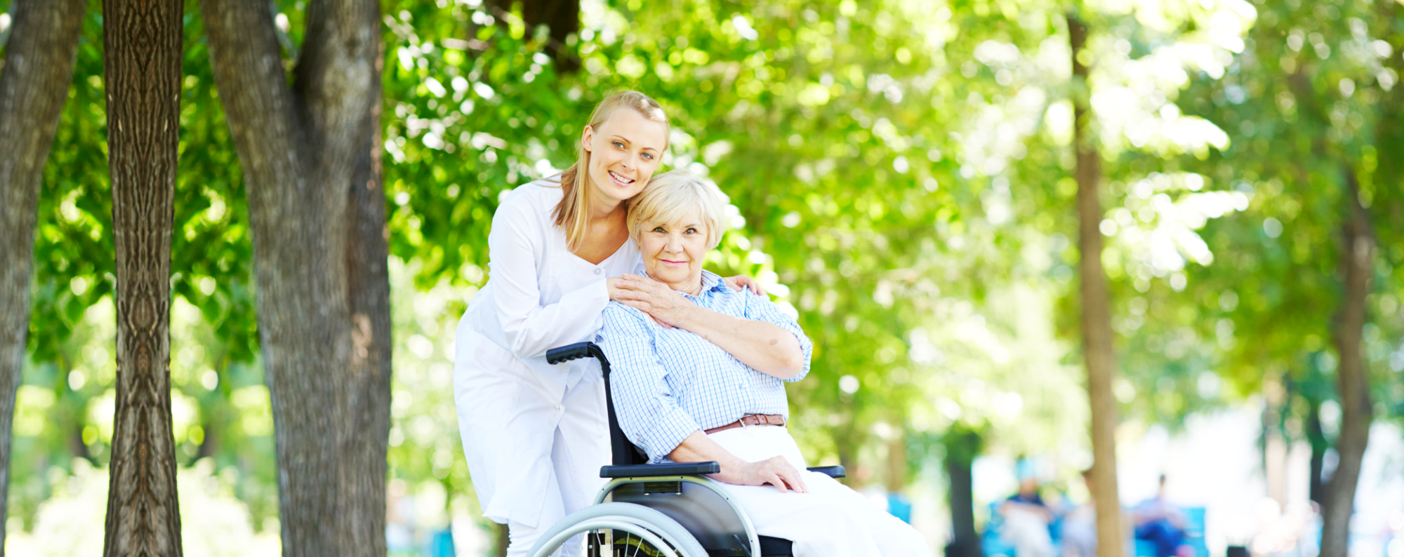 elderly in a wheelchai